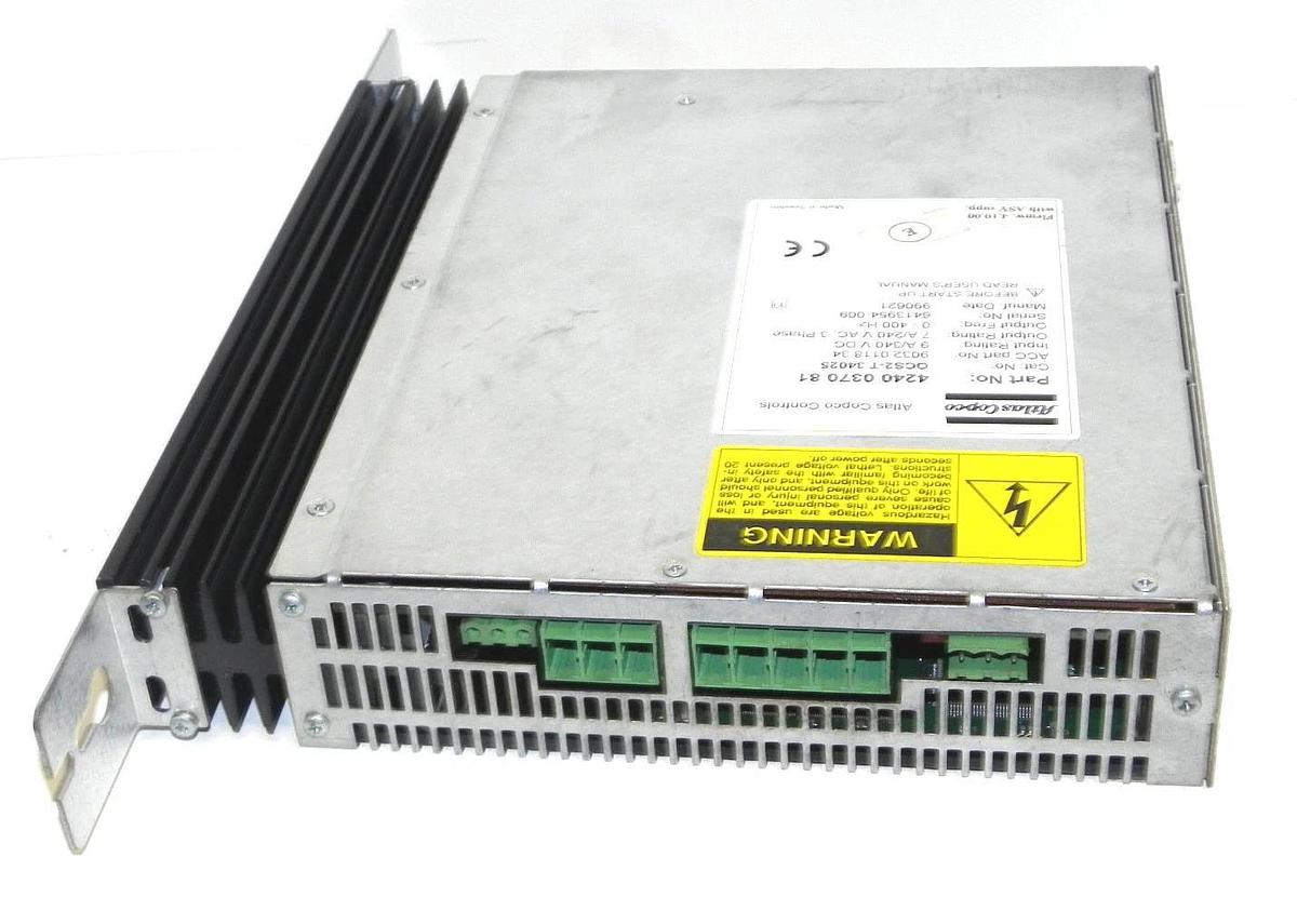 Used ATLAS COPCO 4240 0370 81 SERVO CONTROL MODULE QCS2-T 340 25 ACC P/N: 9032011834