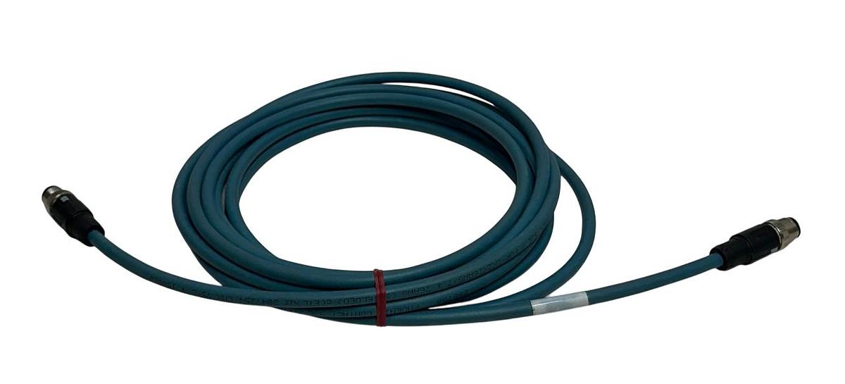 Used KEYENCE OP-88090 / OP88090 OEM SZ-V SERIES EtherNet CABLE M12 4-PIN 5M NSNP