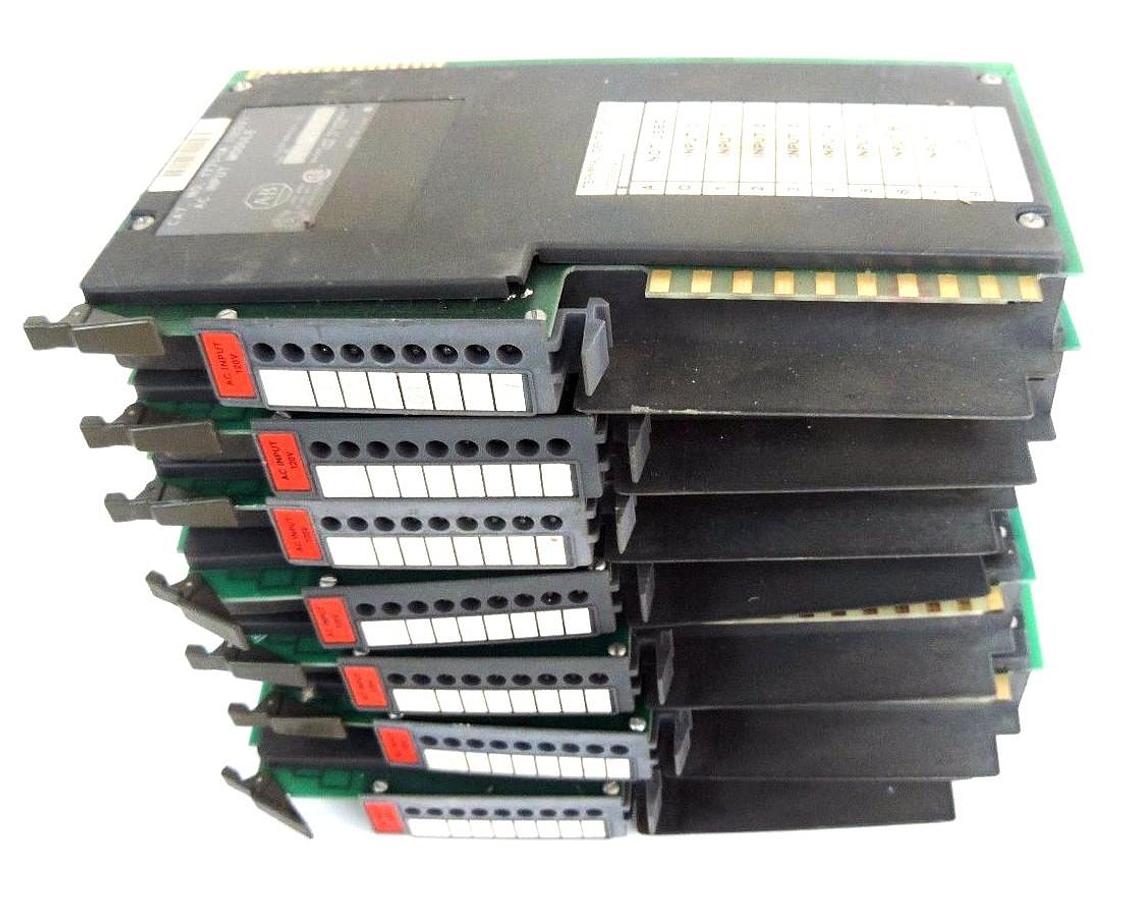 Used LOT OF 7 ALLEN BRADLEY 1771-IA (120V) AC INPUT MODULES 1771IA
