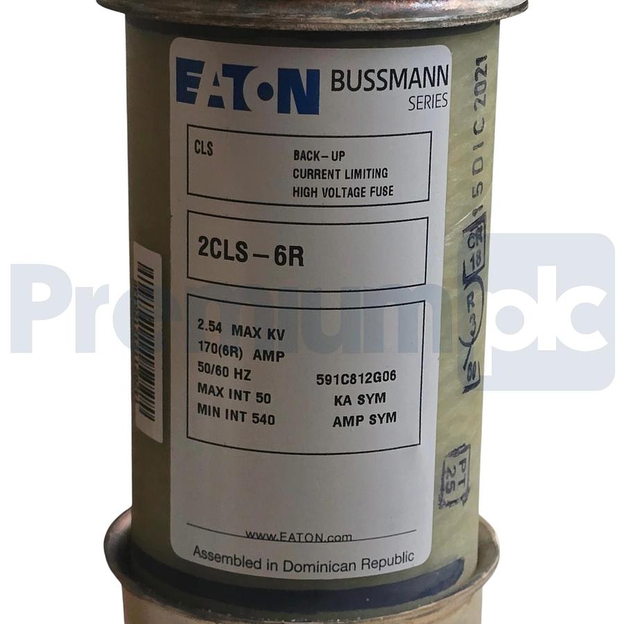Used Eaton Bussmann 2CLS-6R | 591C812G06 Single Barrel Fuse 2.54kV 170A 6R NSMP