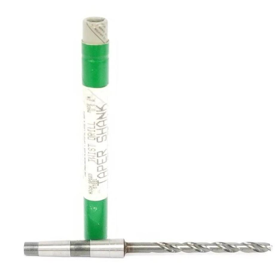 NEW PRECISION 20018 TYPE 209 HIGH SPEED STEEL TWIST DRILL TAPER SHANK, 9/32"