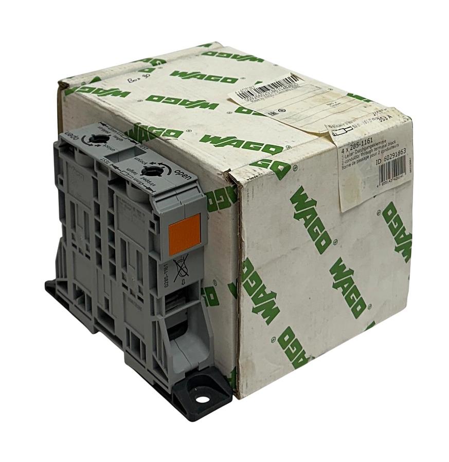 Used 4 WAGO 285-1161 / 60291863 2-CONDUCTOR THROUGH TERMINAL BLOCKS 50-185mm NSMP