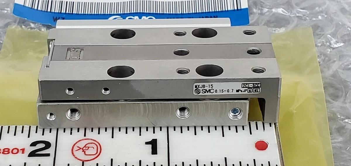 Used LOT OF 8 NEW SMC MXJ8-15 PRECISION AIR SLIDE TABLE CYLINDERS MXJ815