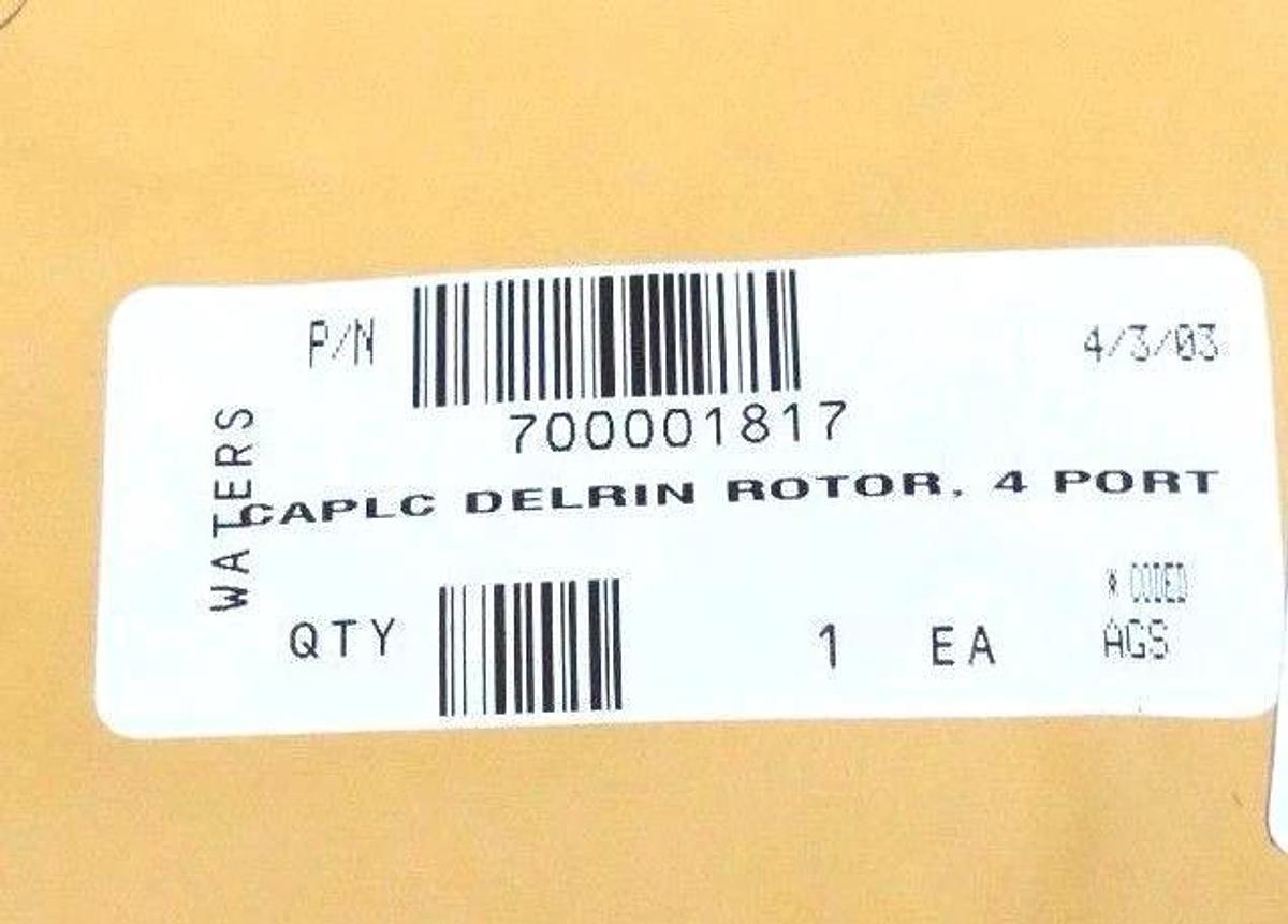 Used NEW SEALED WATERS 700001817 CAPLC DELRIN ROTOR, 4 PORT