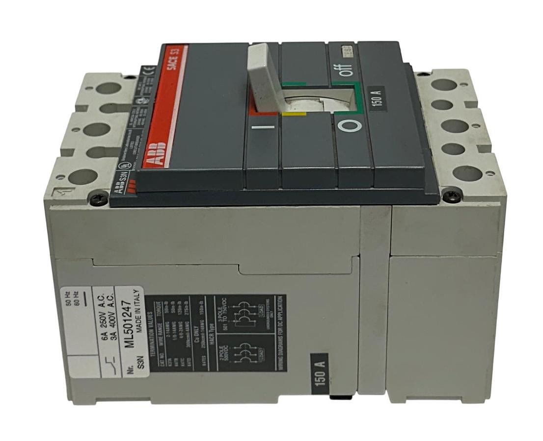 Used ABB SACE ISOMAX S3N150 / XR-2394 / S3N SACE S3 CIRCUIT BREAKER 150A 600V USNP