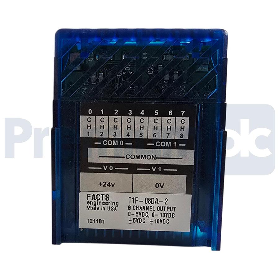 Used FACTS ENGINEERING T1F-08DA-2 TERMINATOR 8-CH ANALOG OUTPUT MODULE 24VDC NSMP