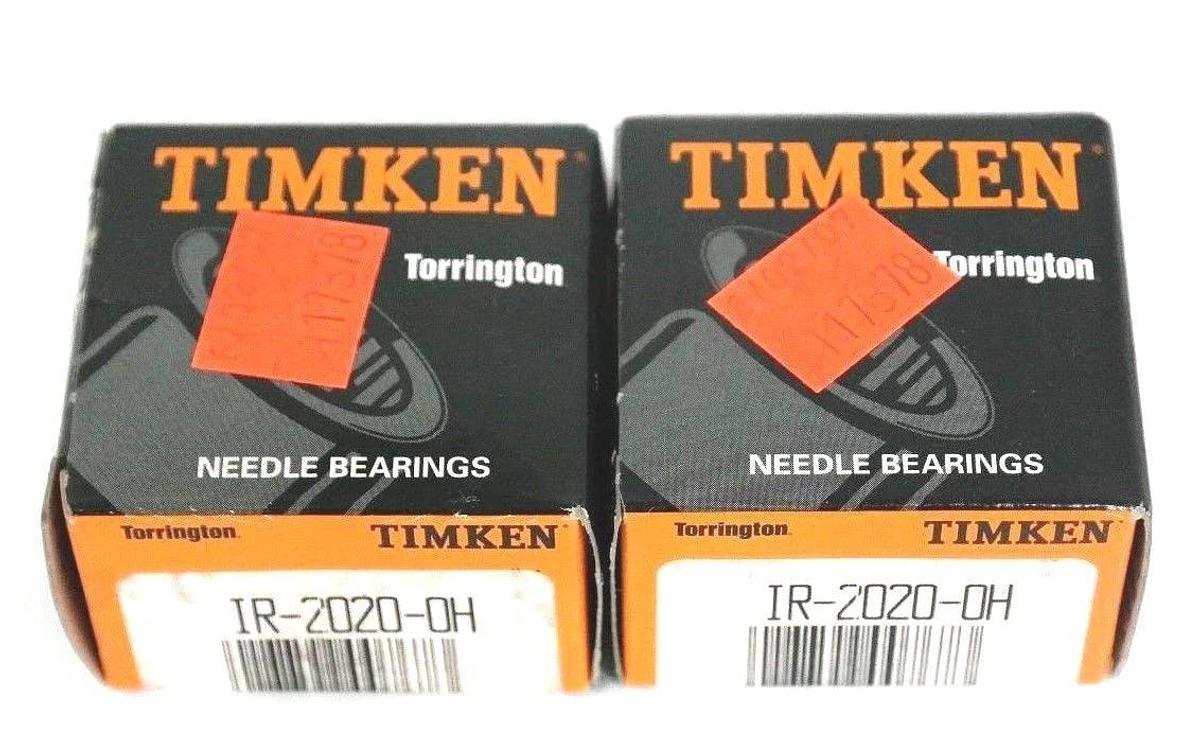 Used LOT OF 2 NIB TIMKEN IR-2020-0H NEEDLE BEARINGS 1.25" X 1.5" X 1.26" IR20200H