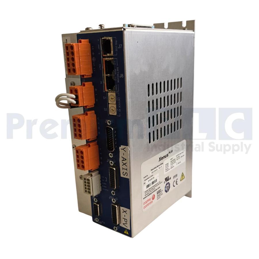 Used COPLEY CONTROLS: XE2-230-20 REV. 01 XENUS PLUS 2-AXIS EtherCAT SERVO DRIVE USPI