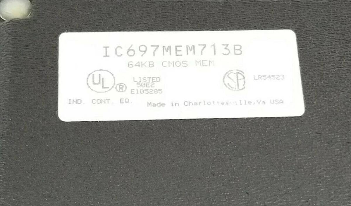 Used GE FANUC IC697CPU771R CPU MODULE W/ IC697MEM713B 64KB CMOS MEM. CARD IC697CPU771