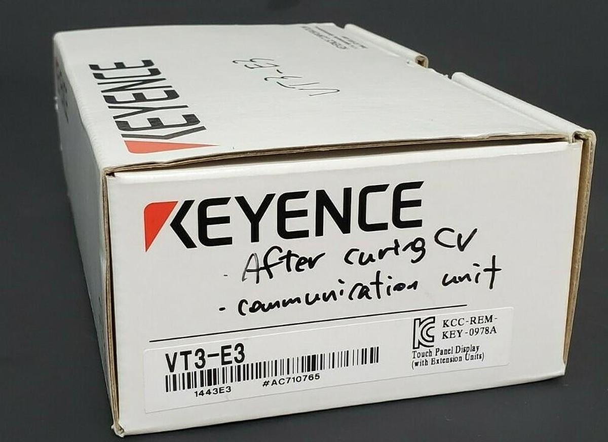 Used NIB KEYENCE VT3-E3 TOUCH PANEL DISPLAY ETHERNET EXTENSION UNIT 5VDC 200mA VT3E3
