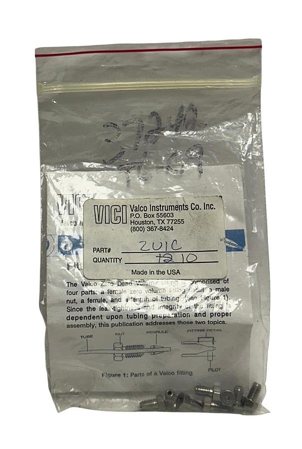 Used 8 VALCO VICI ZU1C OEM NUTS FOR STANDARD INTERNAL UNION 0.25mm NSMP