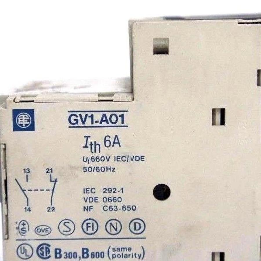 Used TELEMECANIQUE GV1-M02 MOTOR PROTECTOR GV1M02, 660V .16-.25AMP, 50/60HZ