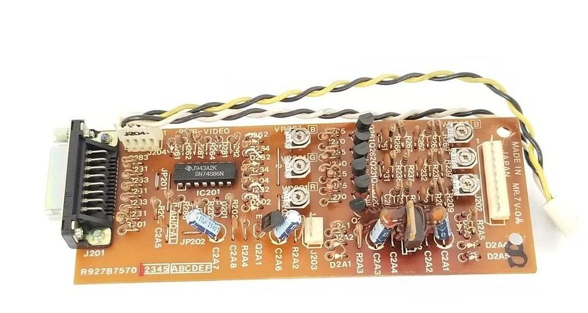 Used MITSUBISHI R927B7570 PWB-VIDEO CIRCUIT BOARD R241B369A1