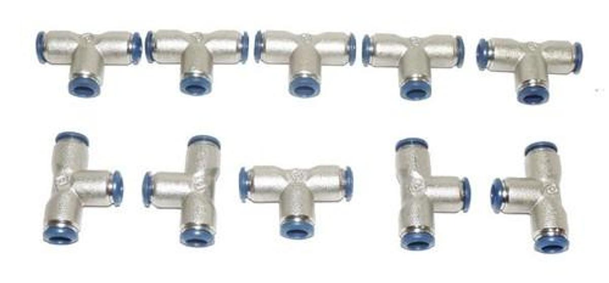 Used LOT OF 10 NEW ALPHA FITTINGS 88230-05 SWIVEL TEES 5/16"