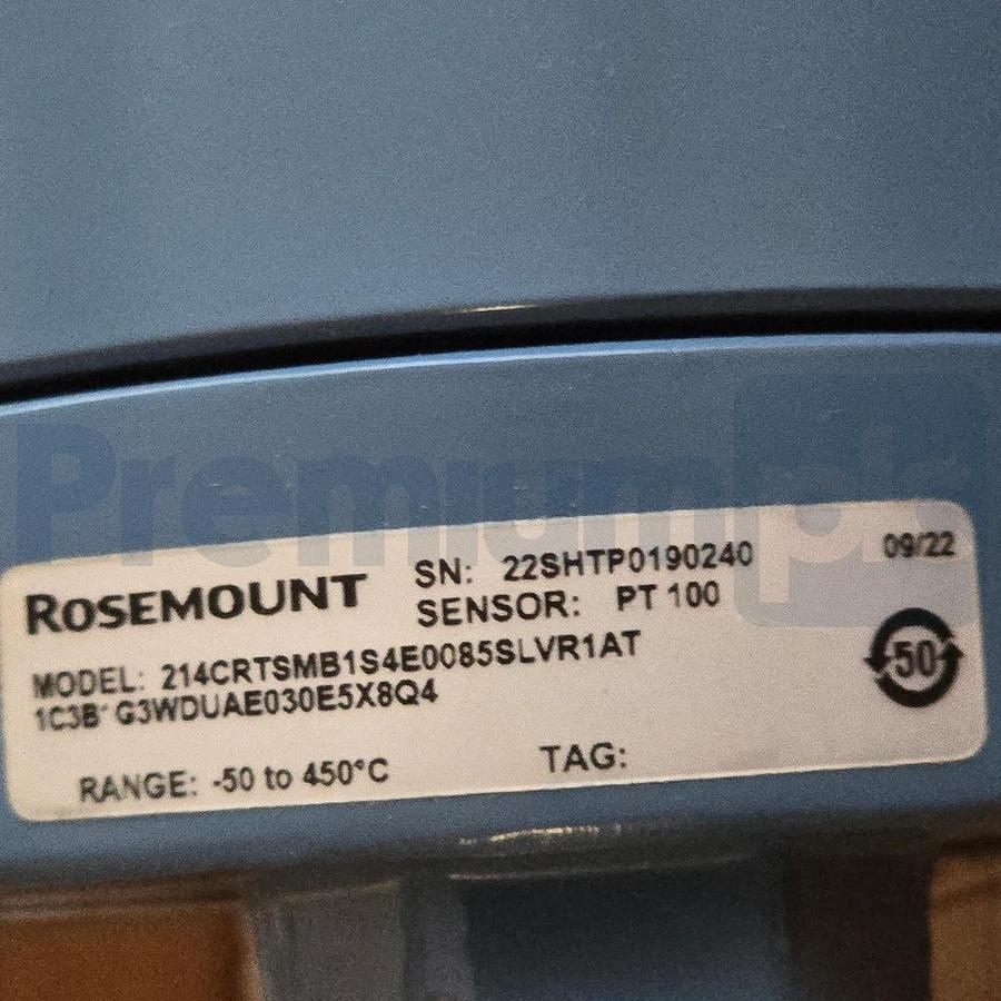 Rosemount 214C | PT100 Temp Sensor 214CRTSMB1S4E0085SLVR1AT1C3B1G3WDUAE030E5X8Q4