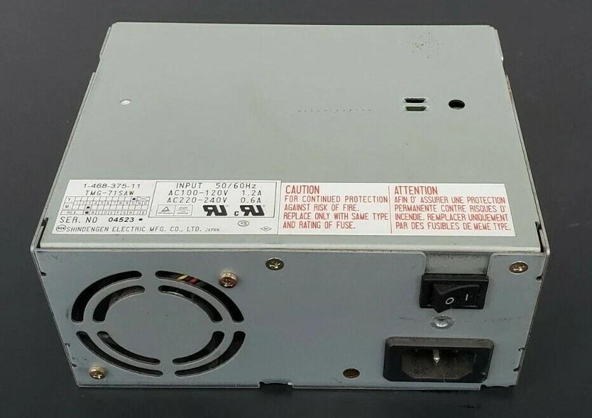 Used SHINDENGEN ELECTRIC TMG-71SAW POWER SUPPLY TMG71SAW, 1-468-375-11