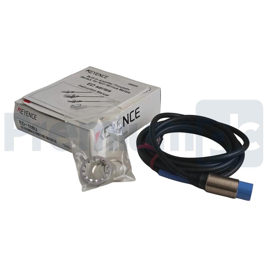 KEYENCE ED-118U | ED118U Inductive Proximity Sensor M18 NPN Unshielded Main Unit