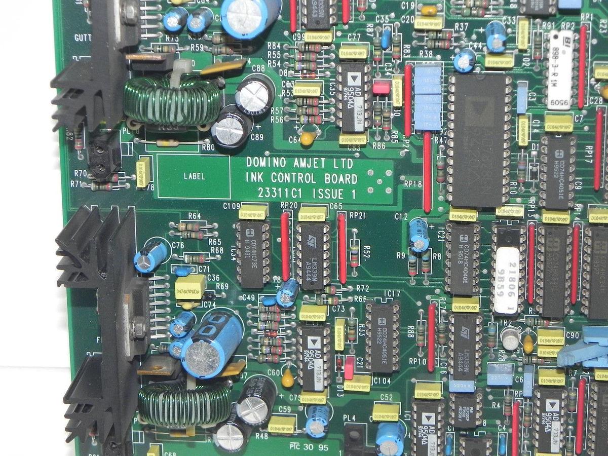 Used DOMINO AMJET LTD INK CONTROL BOARD 23311C1 ISSUE 1