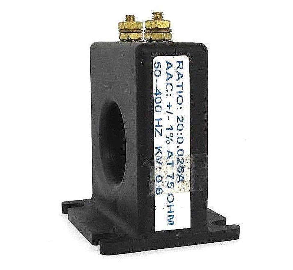 Used NEW AMERICAN AUTOGARD E-CT-020 TRANSFORMER RATIO: 20:0.025A, 50-400HZ, KV: 0.6