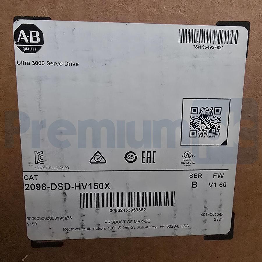 Allen-Bradley 2098-DSD-HV150X /B Ultra 3000 Servo Drive 15kW 480V F/W V1.60 NSFS