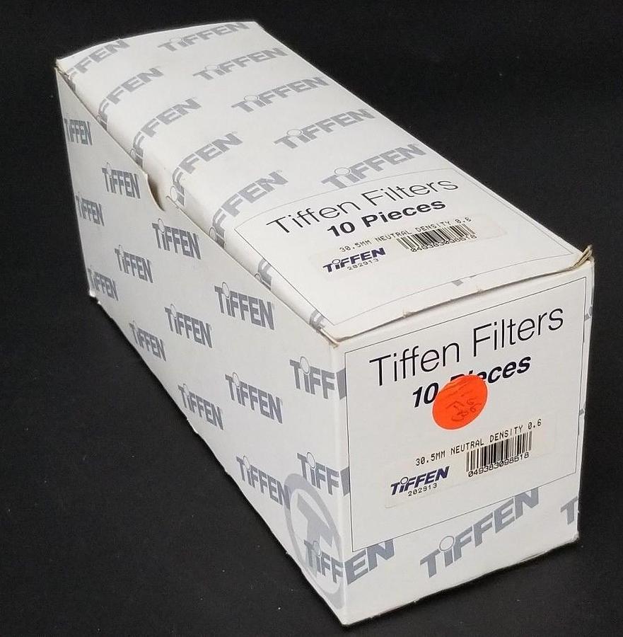 Used BOX OF 10 NEW TIFFEN 202713 30.5MM NEUTRAL DENSITY 0.6 FILTERS, 202913