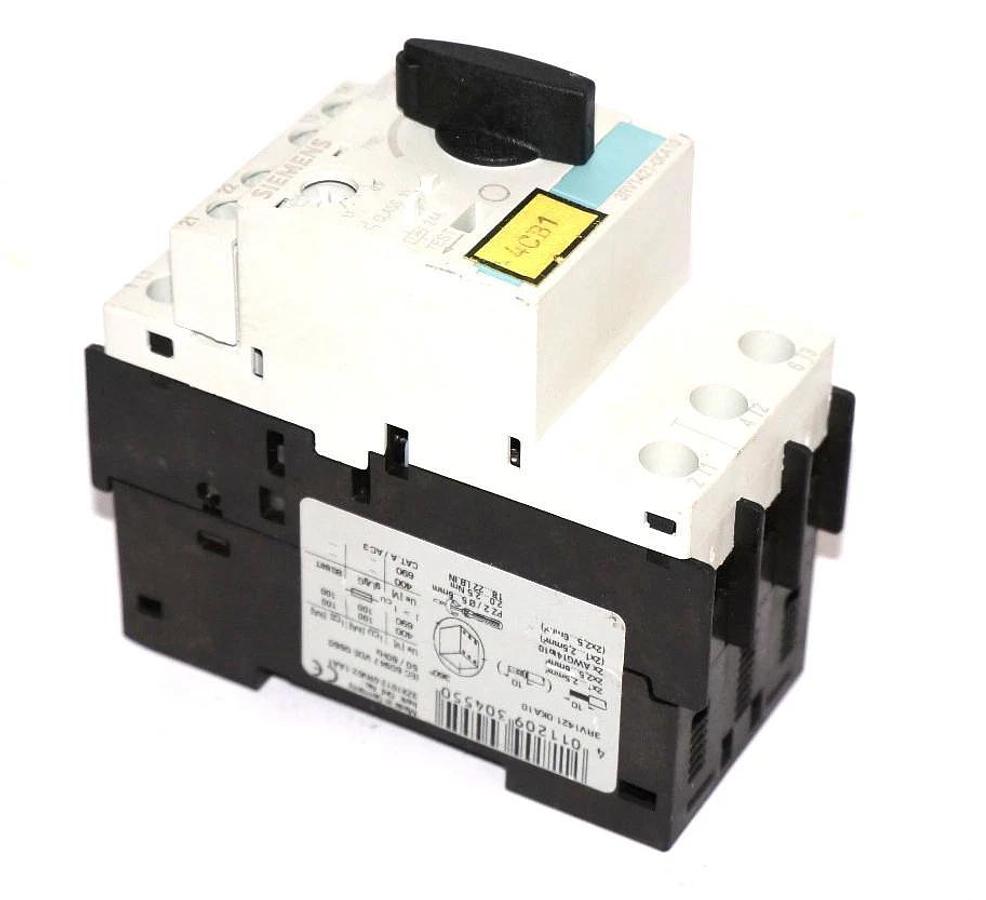 Used SIEMENS 3RV1421-0KA10 CIRCUIT BREAKER 3 POLE 50/60HZ 1.25A 3RV14210KA10