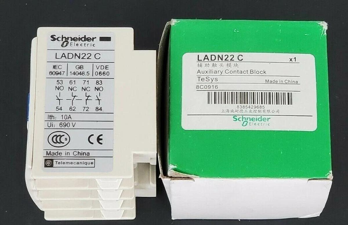 Used NIB SCHNEIDER ELECTRIC LADN22C AUXILIARY CONTACT