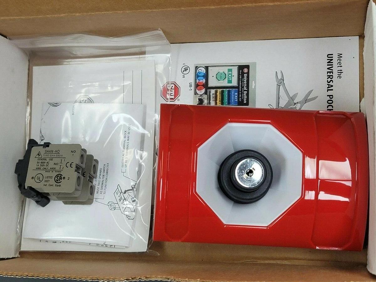 Used NIB STI SS-2003 STOPER STATION KEY-TO-ACTIVE SWITCH RED SS2003