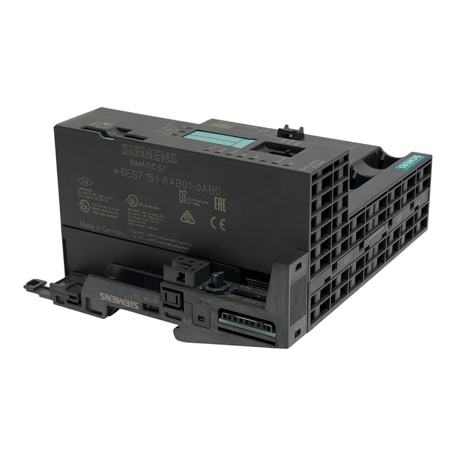Used Siemens 6ES7151-8AB01-0AB0 SIMATIC S7 ET 200S IM151-8 PN/DP CPU Module