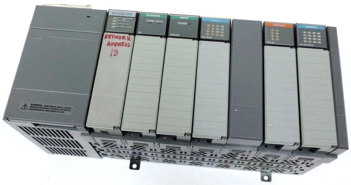 Used ALLEN BRADLEY 1746-A7 7-SLOT RACK SER. B WITH 1746-P2 POWER SUPPLY SER. C