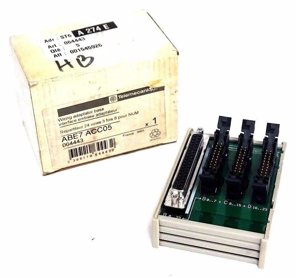 Used NIB TELEMECANIQUE ABE7ACC05 WIRING ADAPTATOR BASE ABE7-ACC05, 064443