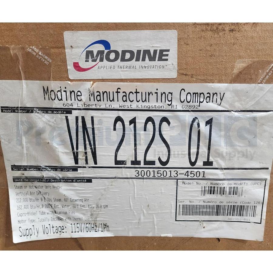 Used NEW MODINE VN212S01 VN - 212000 BTU HOT WATER/STEAM HYDRONIC UNIT HEATER 115V