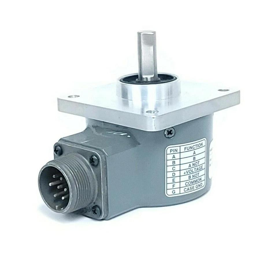 Used DAHNER CONTROLS HA62510000631 INCREMENTAL ENCODER 3/8 IN SFT, FLNG MT, 5-26V