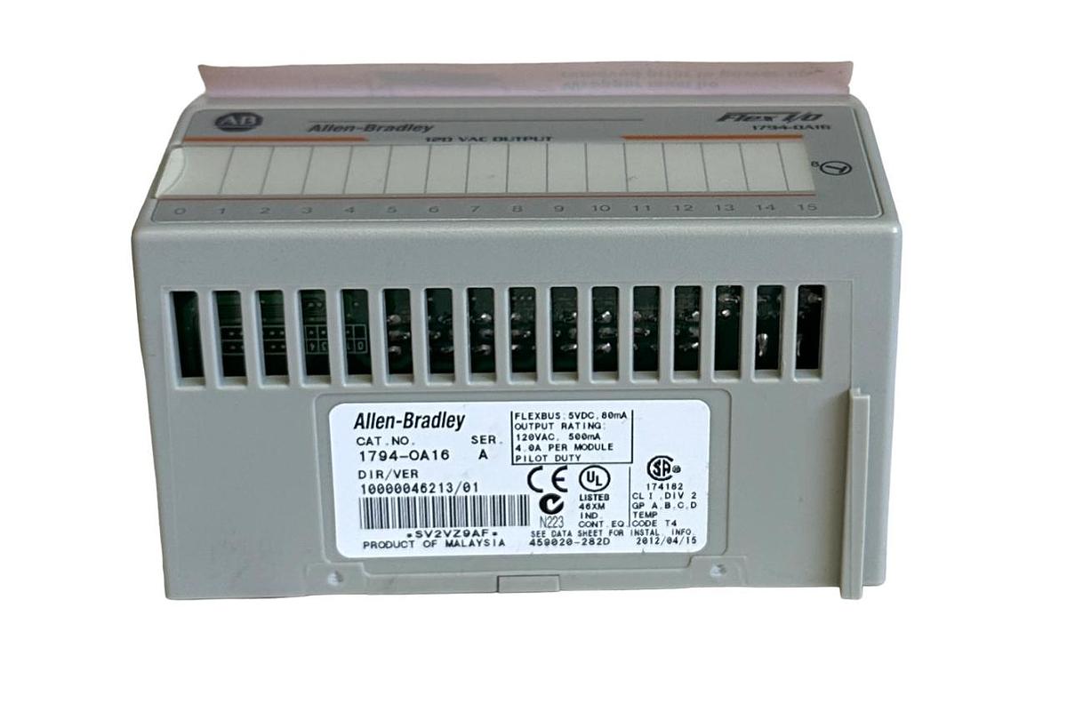 Used NEW ALLEN BRADLEY 1794-OA16 /A Flex I/O 16-PT 120V AC OUTPUT MODULE 1794OA16