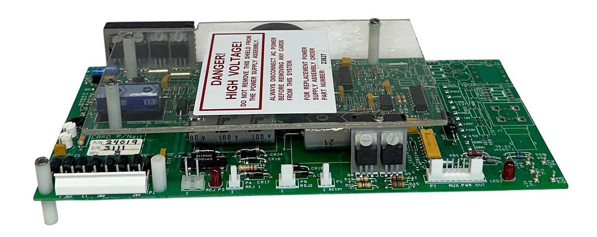 Used INDUSTRIAL DYNAMICS 23827 / 24019 POWER SUPPLY ASSEMBLY CARD REPLACEMENT NSNP