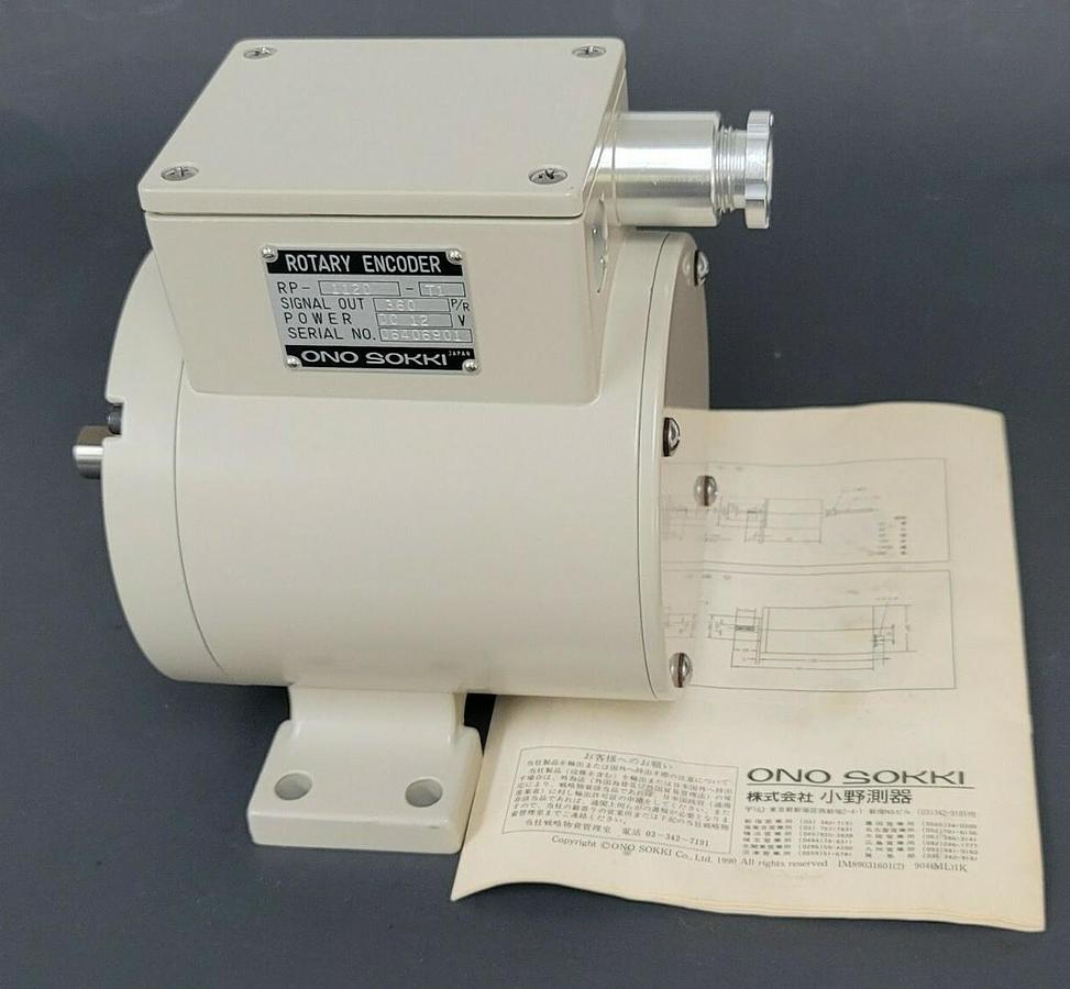 Used NEW ONO SOKKI RP-112D-T1 ROTARY ENCODER RP112D, DC 12V W/ MANUAL