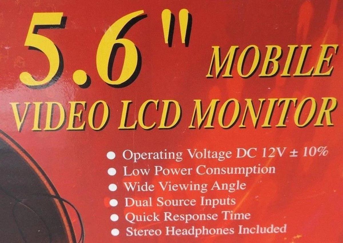 Used NEW MOBILE AUTHORITY 5.6" MOBILE VIDEO LCD MONITOR M58, SLCD-560R, & ACCESSORIES