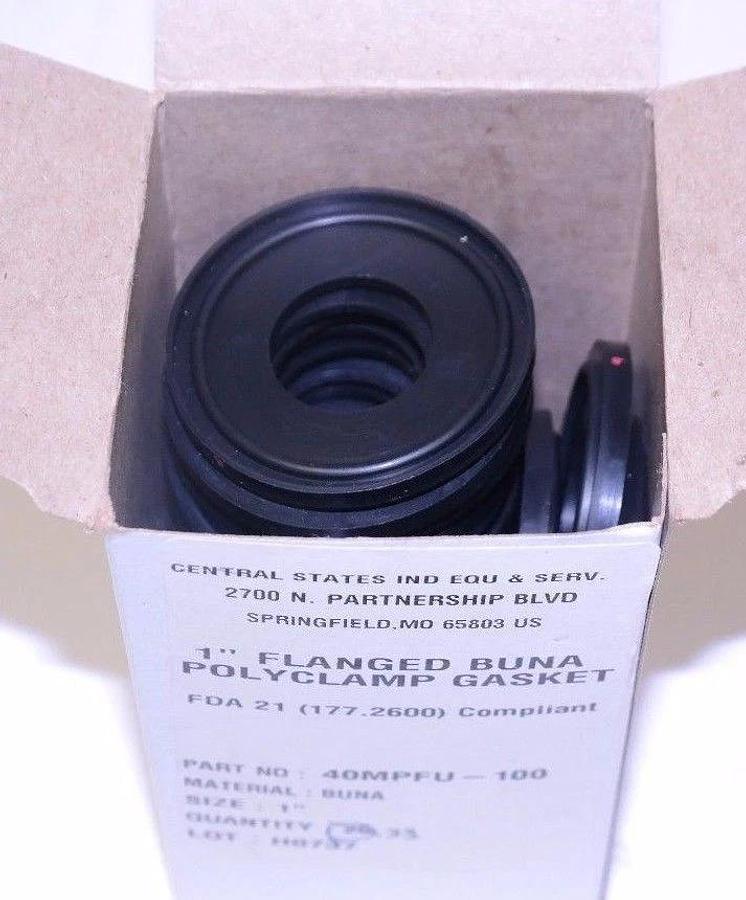 LOT OF 33 NIB DIXON 40MPFU-100 1" FLANGED BUNA-N POLYCLAMP GASKETS 40MPF-U-1