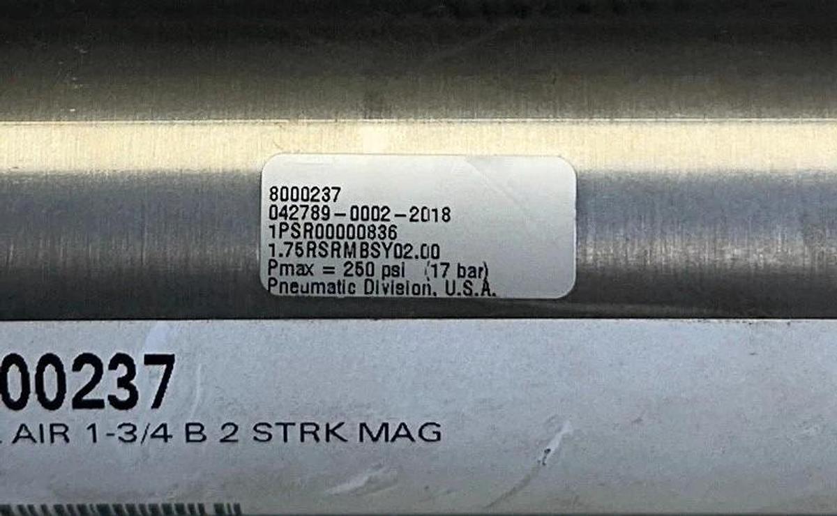 PARKER 1PSR00000836 / 8000237 / 042789-0002-2018 PNEUMATIC CYLINDER SS NSNP
