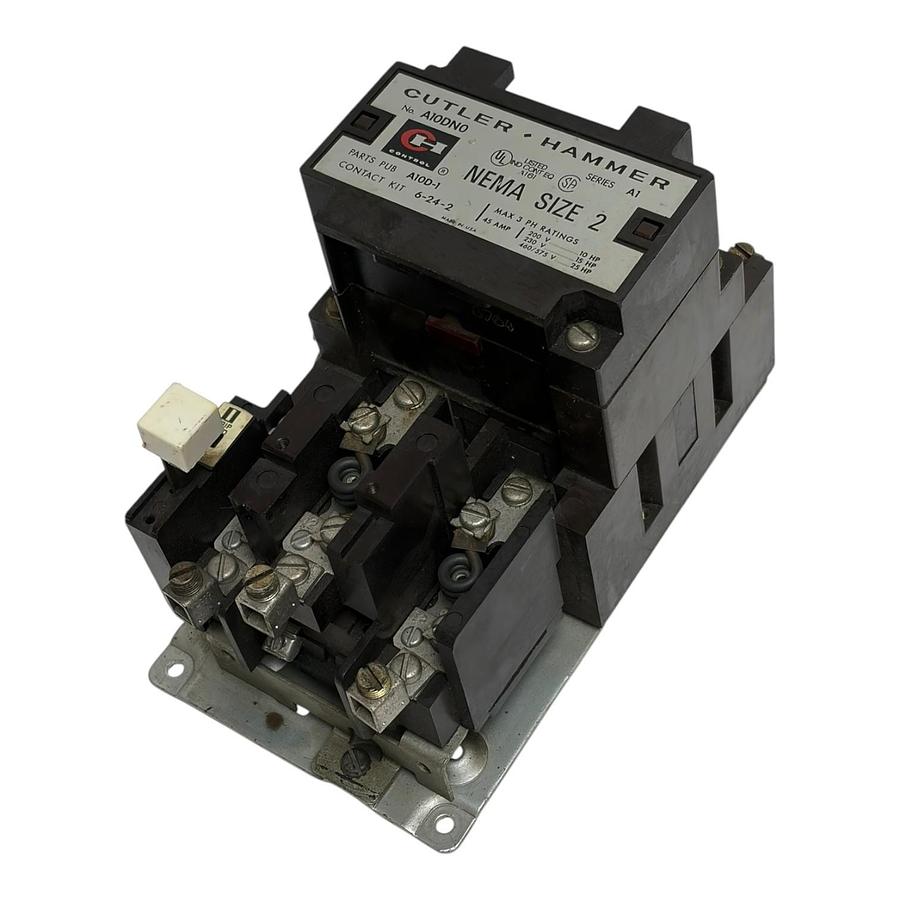 Used Cutler-Hammer A10DNO Series A1 NEMA Size 2 Motor Starter 45A 120V Coil