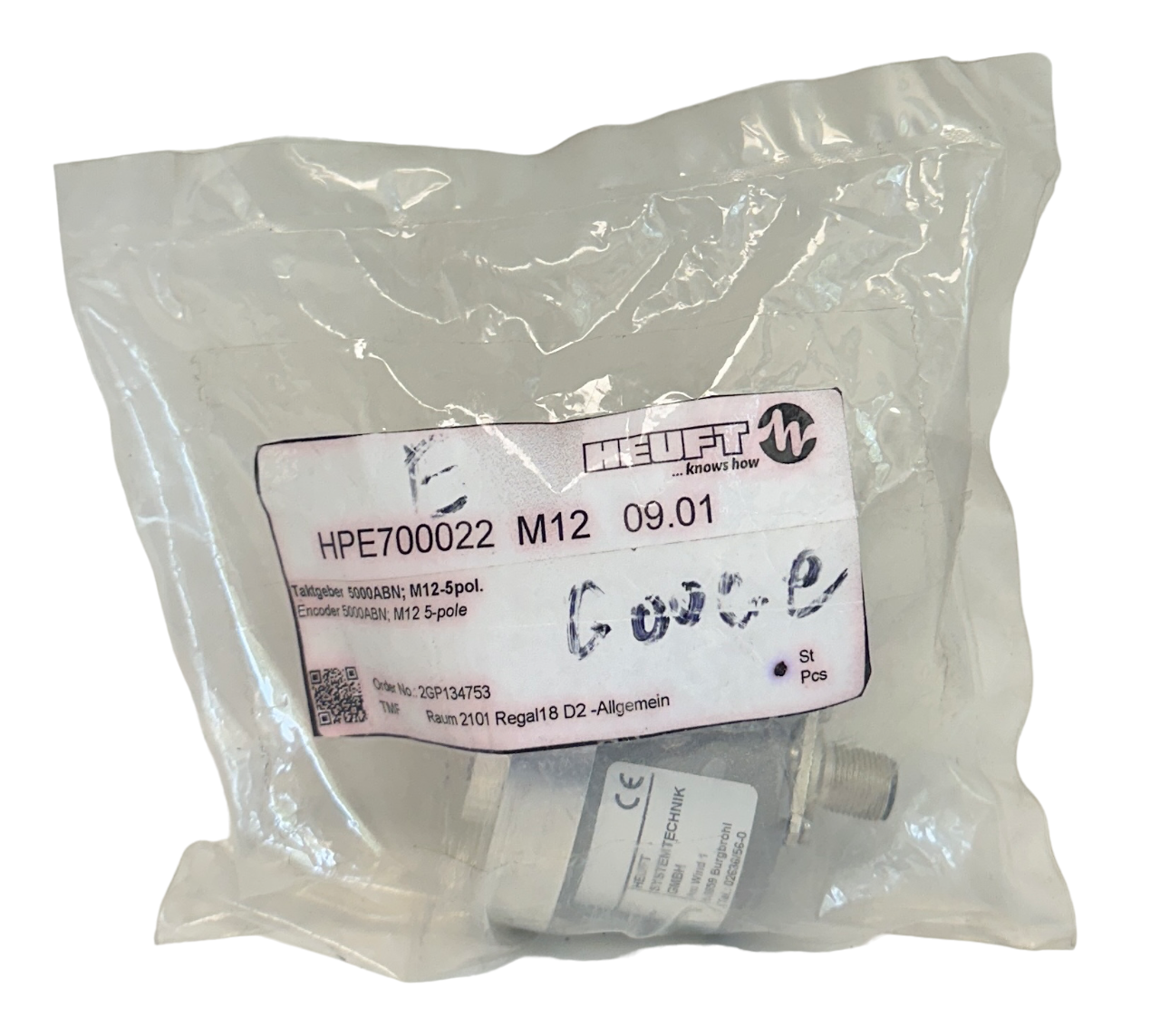 NEW HEUFT HPE700022 M12 09.01 EBI INCREMENTAL ENCODER 10-30VDC 5000PPR 70mA NSFS