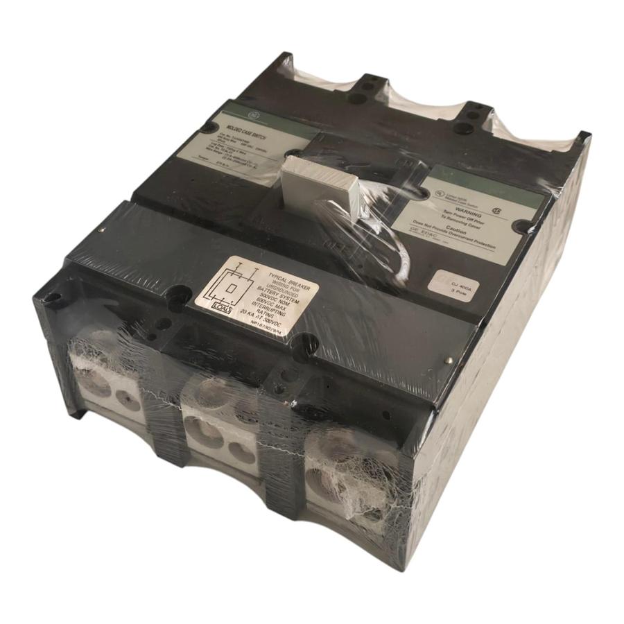 Used GE TJJ436Y400 400A 600V 3-Pole J600 Line Molded Case Circuit Breaker Switch NSNP