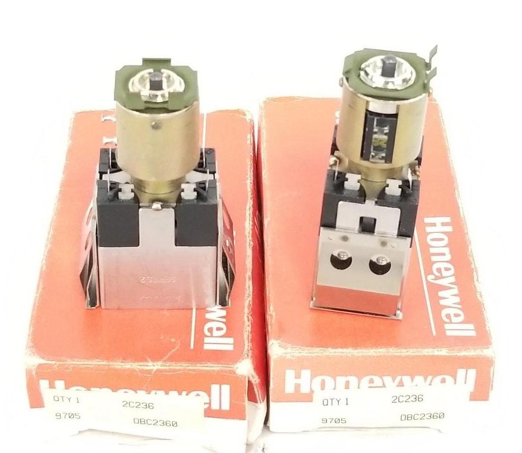 Used LOT OF 2 NIB HONEYWELL 2C236 PUSHBUTTON SWITCH HOUSINGS 9705 DBC2360 SER. 2