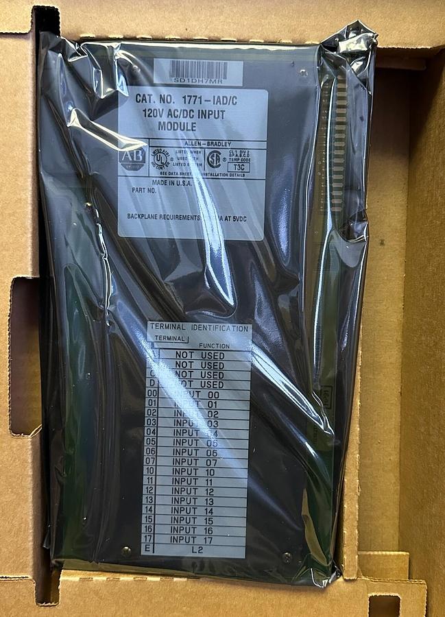 Used NEW ALLEN BRADLEY 1771-IAD /C PLC-5 16-PT DIGITAL INPUT MODULE 120V 1771IAD