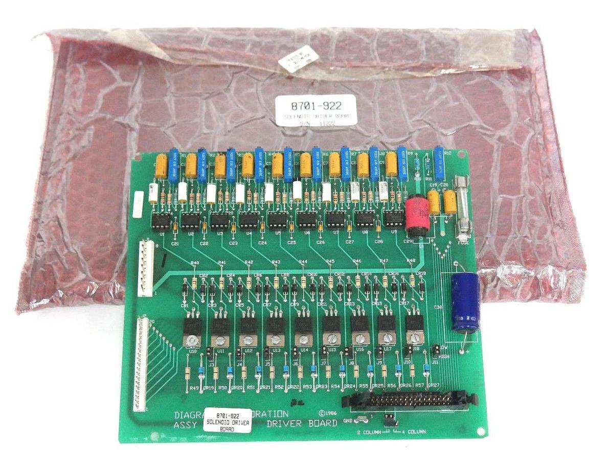 Used DIAGRAPH 8701-922 SOLENOID DRIVER BOARD 8701922