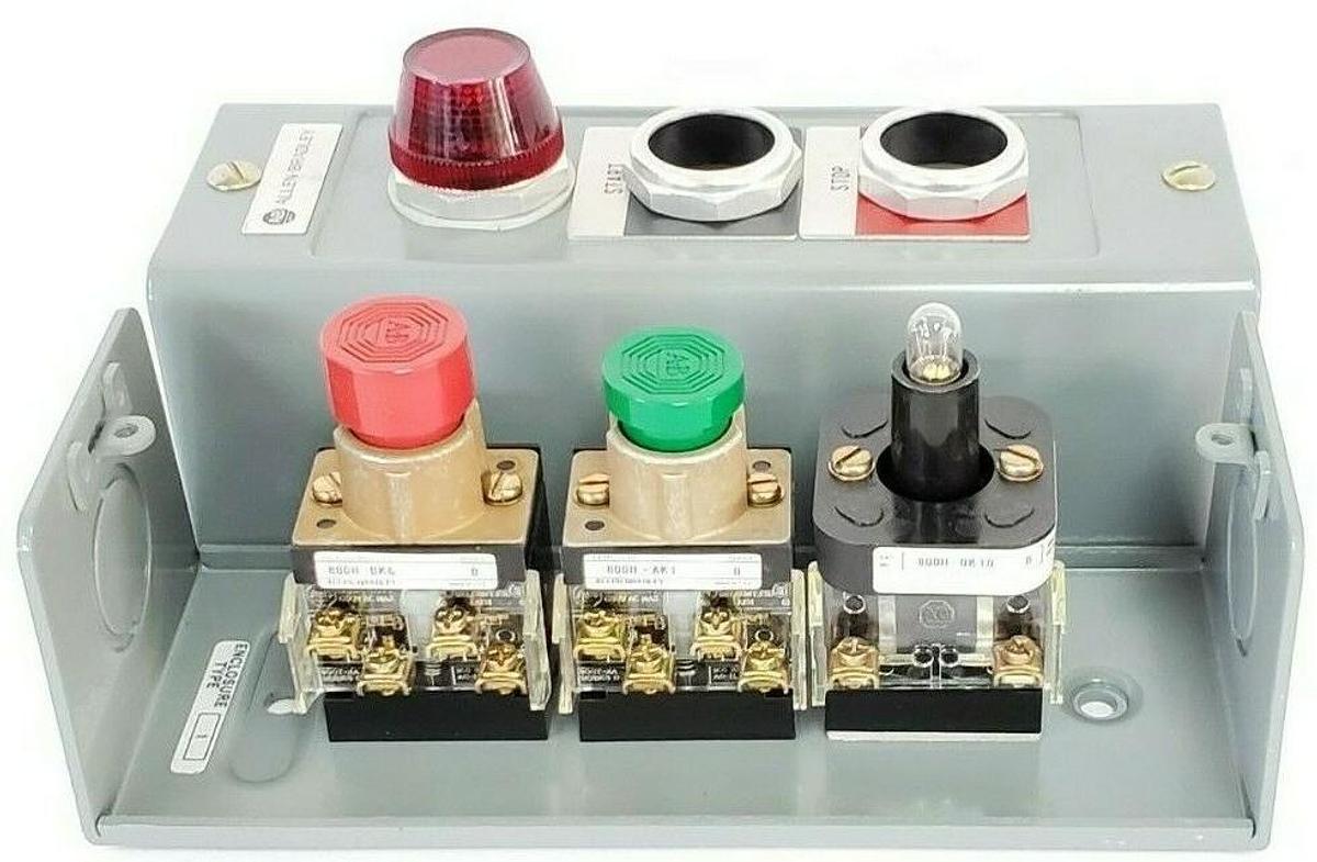 Used NEW ALLEN BRADLEY 800H-2HAR PUSHBUTTON STATION ASSEMBLY SER. M