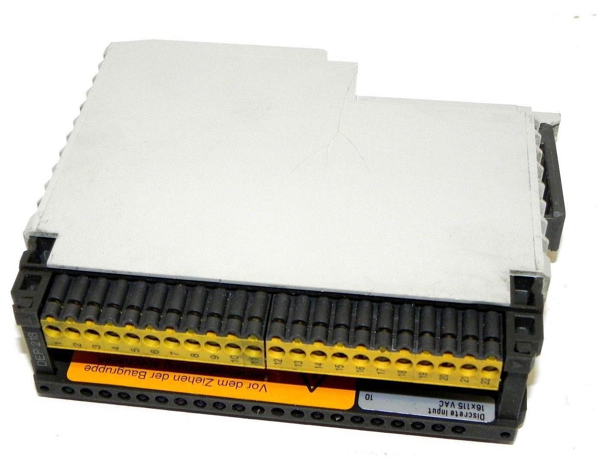 Used AEG MODICON DEP218/AS-BDEP-218 INPUT MODULE 16POINT 115VAC DEP 218/AS-BDEP-218