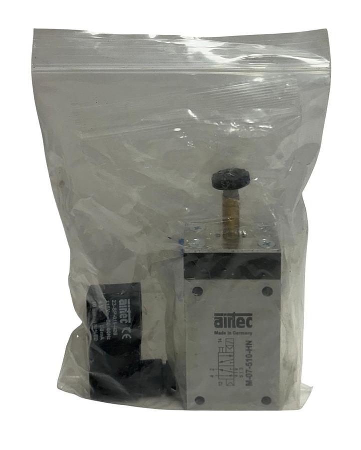 Used AIRTEC M-07-510-HN / M07510HN SERIES M-07 SOLENOID VALVE 5/2-WAY W/ COIL NSNP