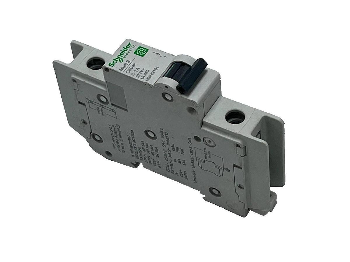 Used Schneider M9F42101 Multi9 C60BP Miniature Circuit Breaker 1P 1A C-Curve DIN