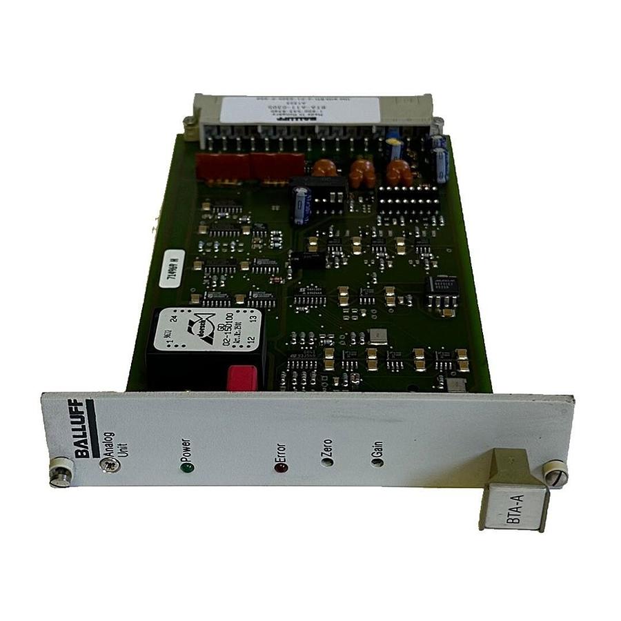 Used BALLUFF BTA-A11-0305 / BTAA110305 ANALOG UNIT CARD BTA-A BTAA 714969 H